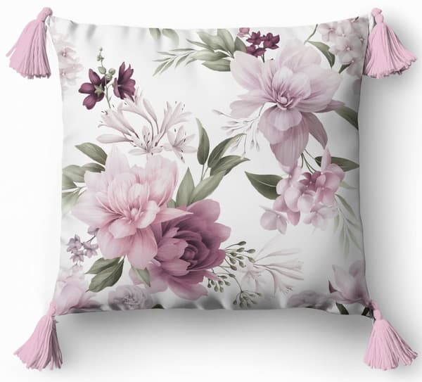 Dekorativ pude 45x45 Blomster Boho