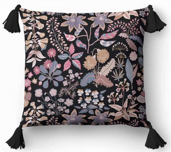 Dekorativ kudde 45x45 blommig boho