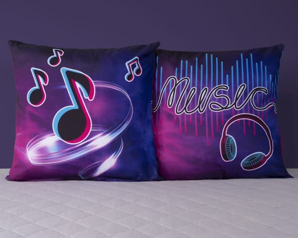 Pudebetræk 40x40 Musik Mikrofiber