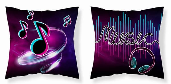 Pudebetræk 40x40 Musik Mikrofiber