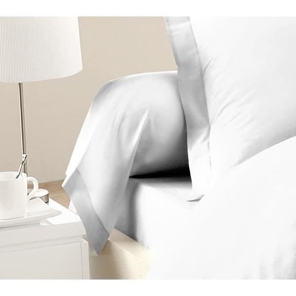 LOVELY HOME Set med 2 bolsterfodral 100% bomull 85x185 cm - Vit
