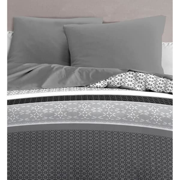 Set med 2 örngott - HOME LINGE PASSION - 63 x 63 cm - Antracitgrå