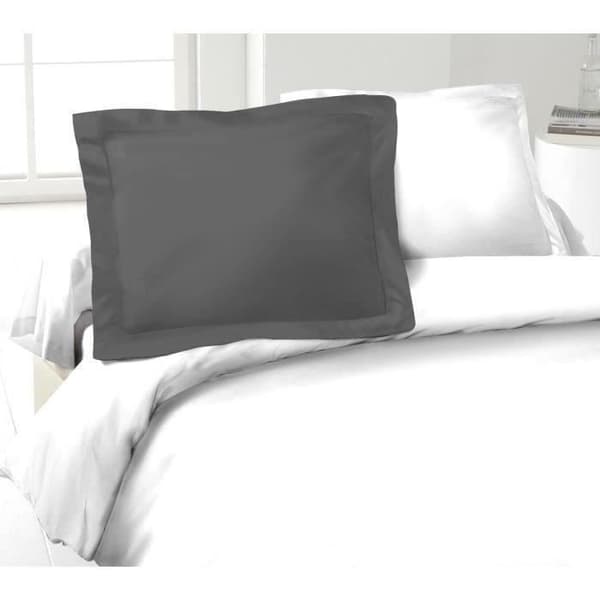 LOVELY HOME Set med 2 örngott i 100 % bomull 50x70 cm - Mörkgrå