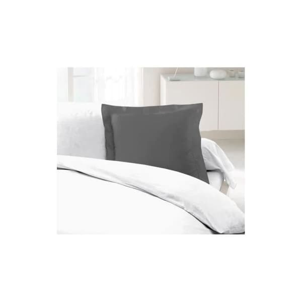 LOVELY HOME Set med 2 örngott i 100 % bomull 63x63 cm - Mörkgrå