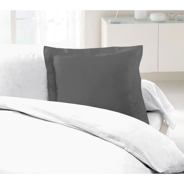 LOVELY HOME Set med 2 örngott i 100 % bomull 63x63 cm - Mörkgrå