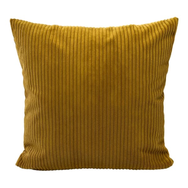 Sennepsstribet dekorativt pudebetræk 60x60 cm