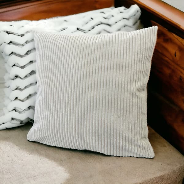 Beige stribet dekorativt pudebetræk 30x40 cm