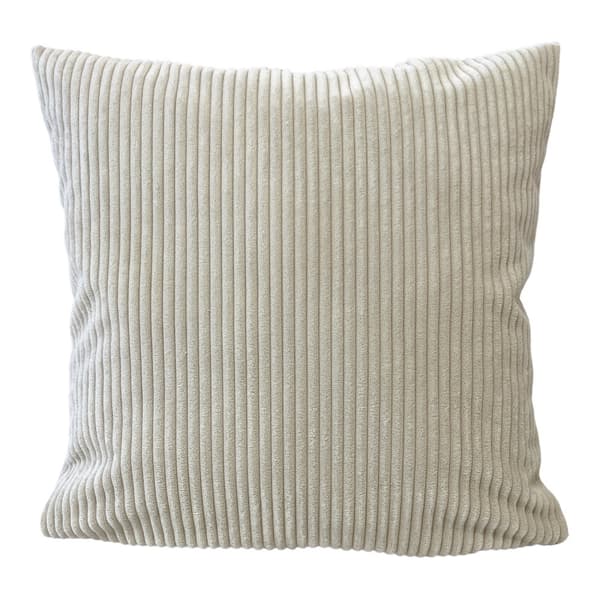 Beige stribet dekorativt pudebetræk 35x35 cm