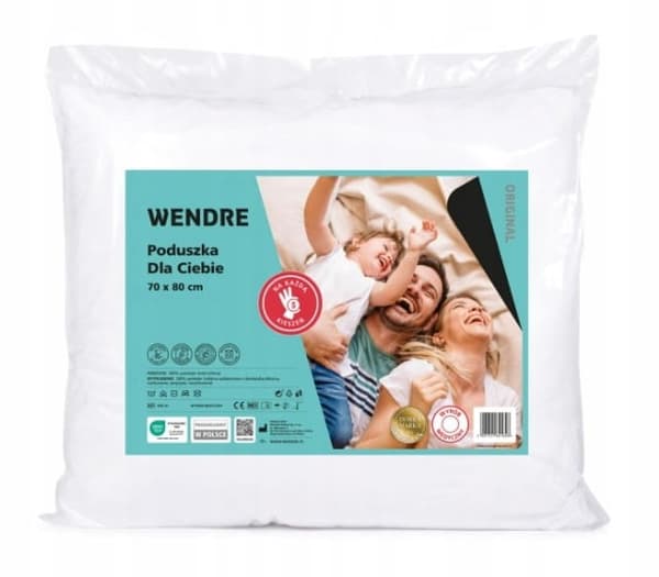 Medicinsk antiallergisk pude 50x60 cm hvid stor