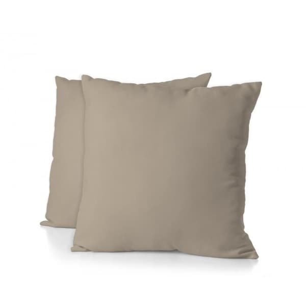 Set med 2 fyrkantiga örngott 100% bomull - Beige - 63x63 cm