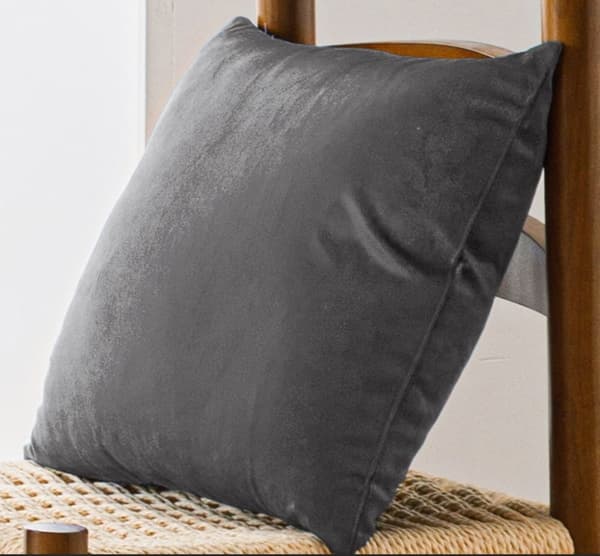 Fløjlspudebetræk 40x40 grå