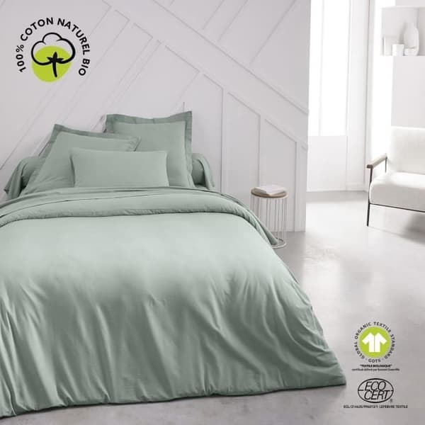 Kuddfodral - IDAG - 63 x 63 cm + 5 cm - Bomull - Ekologisk Celadon