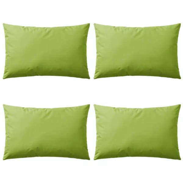 vidaXL Prydnadskuddar för trädgården 4 st 60x40 cm äppelgrön