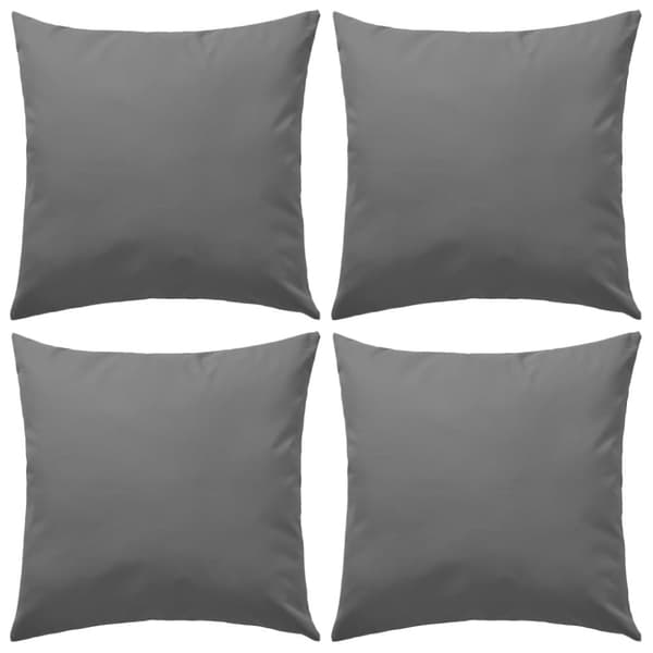 vidaXL Prydnadskuddar för trädgården 4 st 45x45 cm grå