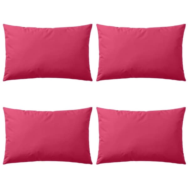 vidaXL Prydnadskuddar för trädgården 4 st 60x40 cm rosa