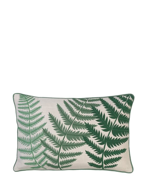Prydnadskudde Embroidered Fern Leaf Bead