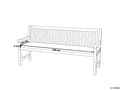Miniatyrbillede 3 af 9: Hynde til Bænk Rød Polyester 169 x 50 cm Udendørs Bænkhynde til Havebænk UV Modstandsdygtig Vandtæt