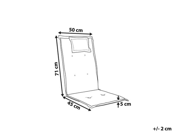 Havestolshynde sæt rød tykt polstret polyester 50x45x71 med hovedpude og alt med vandafvisende funktion