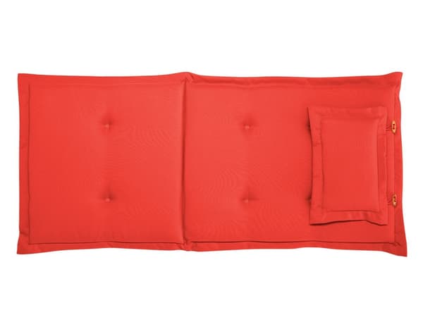 Havestolshynde sæt rød tykt polstret polyester 50x45x71 med hovedpude og alt med vandafvisende funktion