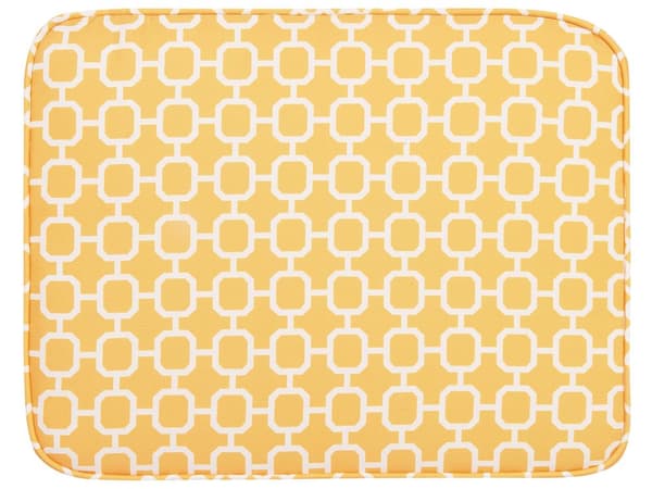 Puutarhatuolin istuintyyny keltainen 29 x 38 x 5 cm polyesteri 2 kpl kiinnitysnauhat moderni