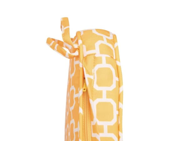 Hynder til Havestole Gul Sæt 38 x 29 x 5 cm Klapstole Sammenklappelig til Altan Terrasse Have med Hynder Aftagelige Betræk Vandtæt Udendørs