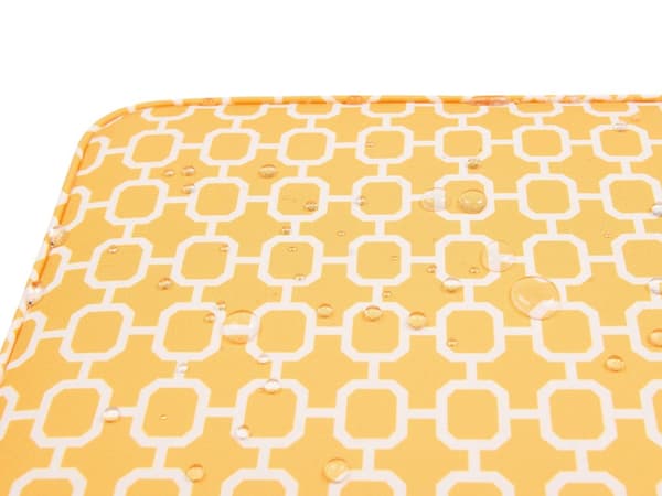 Hynder til Havestole Gul Sæt 38 x 29 x 5 cm Klapstole Sammenklappelig til Altan Terrasse Have med Hynder Aftagelige Betræk Vandtæt Udendørs