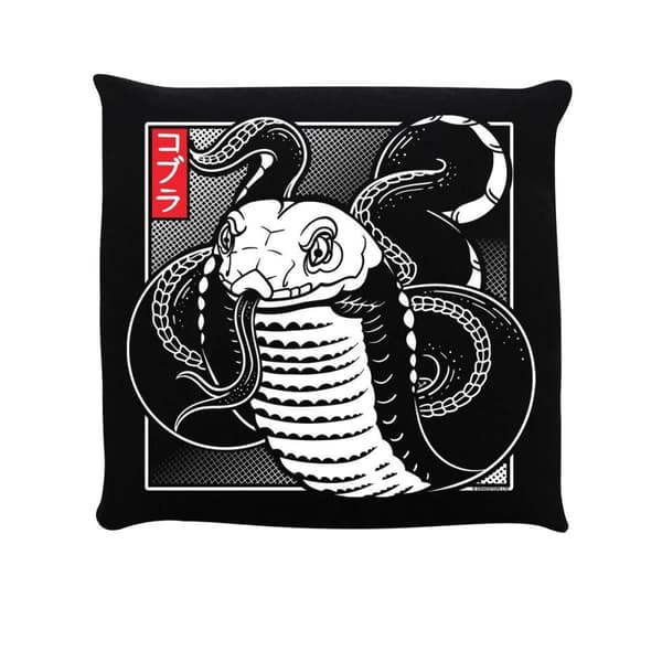 Unorthodox Collective Oriental Cobra Cushion Black One Size