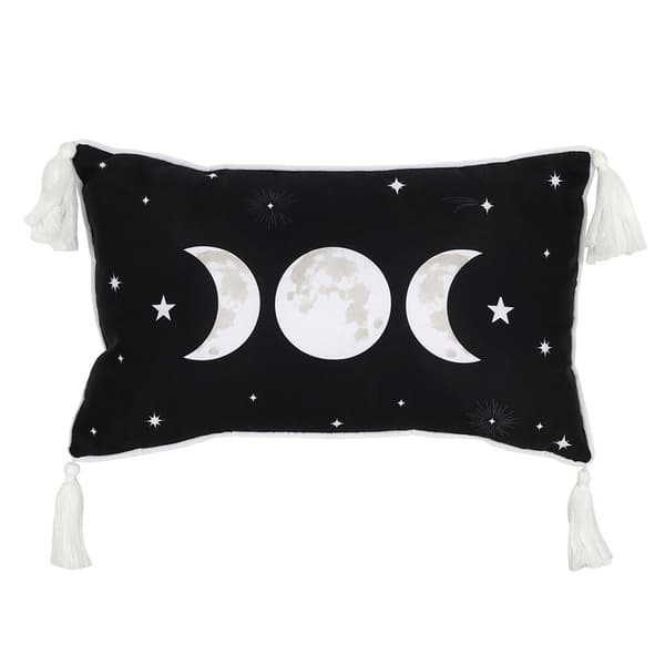 Something Different Rectangular Triple Moon Design Cushion Black/White One Size