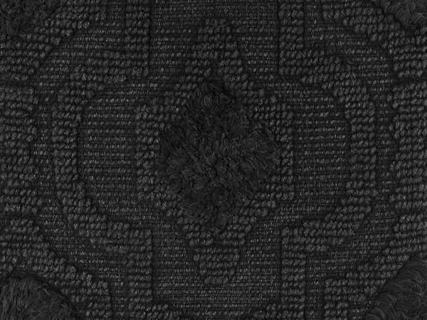 Koristetyyny harmaa puuvilla 45 x 45 cm geometrinen kohokuvio vetoketjulla neliö boho tyyli