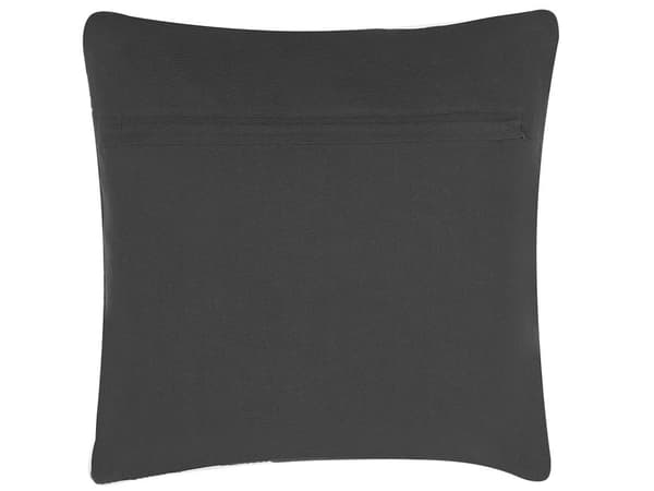 Koristetyyny harmaa puuvilla 45 x 45 cm geometrinen kohokuvio vetoketjulla neliö retro tyyli