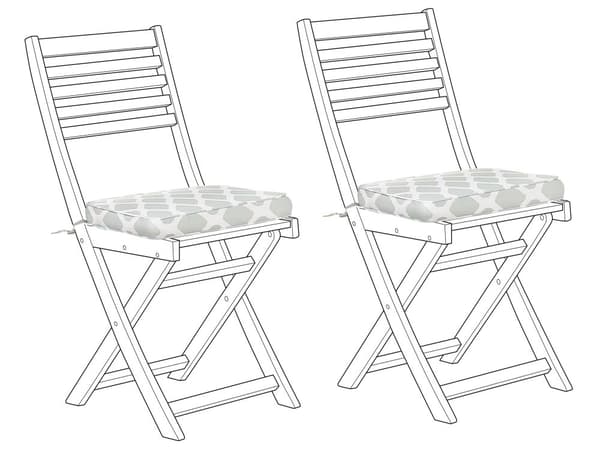 Puutarhatuolin istuintyyny mintunvihreä 29 x 38 x 5 cm polyesteri 2 kpl kiinnitysnauhat moderni
