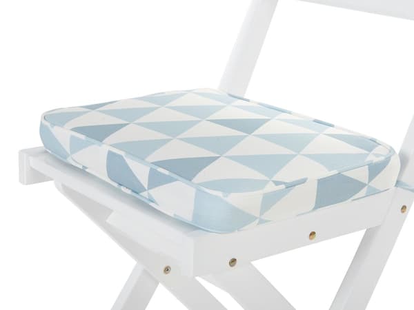 Puutarhatuolin istuintyyny sininen 29 x 38 x 5 cm polyesteri 2 kpl kiinnitysnauhat moderni