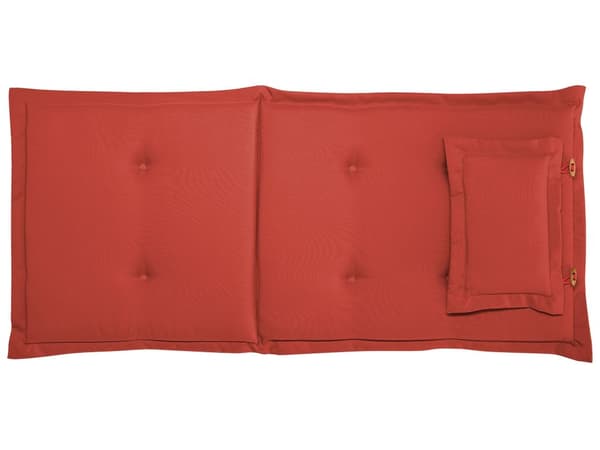 Pehmusteet puutarhatuolille tummanpunainen 42 x 90 cm polyesteri 2 kpl nauhat UV-kestävä