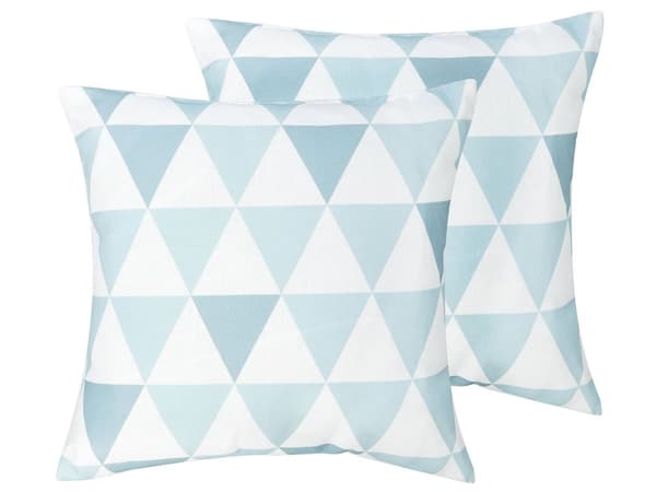 Ulkotyyny sinivalkoinen 40 x 40 cm polyesteri 2 kpl irrotettava päällinen UV-kestävä vettähylkivä