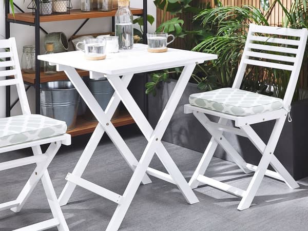 Hynder til Havestole Grøn Sæt 38 x 29 x 5 cm Klapstole Sammenklappelig til Altan Terrasse Have med Hynder Aftagelige Betræk Vandtæt Udendørs