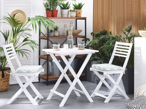 Hynder til Havestole Grøn Sæt 38 x 29 x 5 cm Klapstole Sammenklappelig til Altan Terrasse Have med Hynder Aftagelige Betræk Vandtæt Udendørs