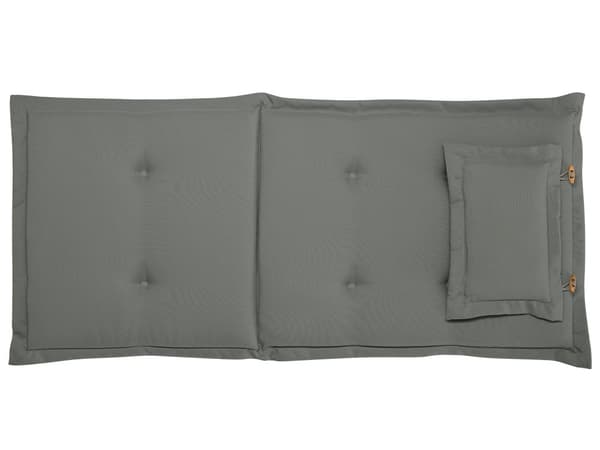 Havestolshynde sæt grå tykt polstret polyester 50x45x71 med hovedpude og alt med vandafvisende funktion