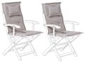 Miniatyrbillede 1 af 7: Havestol Hynder Taupe Skum Sæt 2 stk Udendørs Sædehynde Vandtæt UV bestandig Pude til Træstole Rustikt Design til Terrasse Have Retro