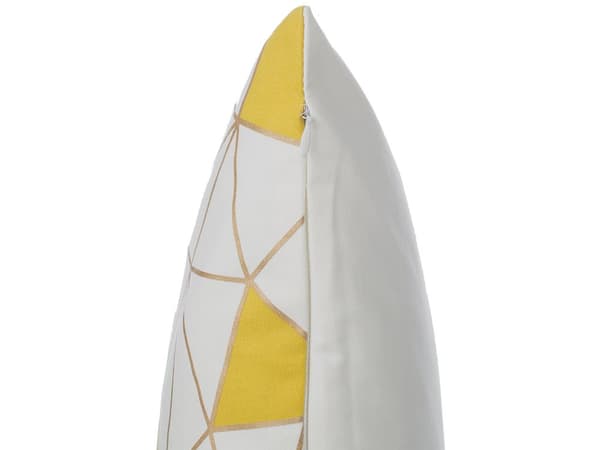 Koristetyyny keltainen puuvilla 45 x 45 cm 2 kpl setti geometrinen kuvio
