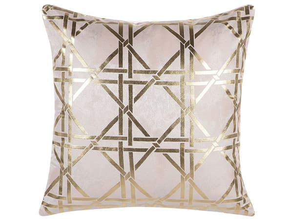 Koristetyyny vaaleanpunainen polyesteri 45 x 45 cm geometrinen kuvio 2 kpl setti vetoketjulla neliö moderni tyyli