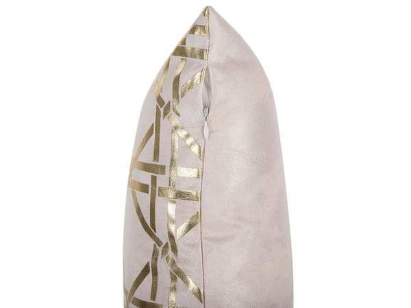 Koristetyyny vaaleanpunainen polyesteri 45 x 45 cm geometrinen kuvio 2 kpl setti vetoketjulla neliö moderni tyyli