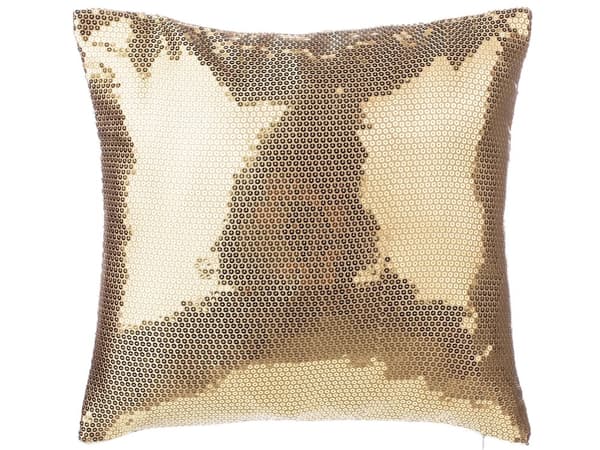 Sæt med 2 Pyntepuder Guld Paillet 45 x 45 cm Glitrende Dekoration Tilbehør