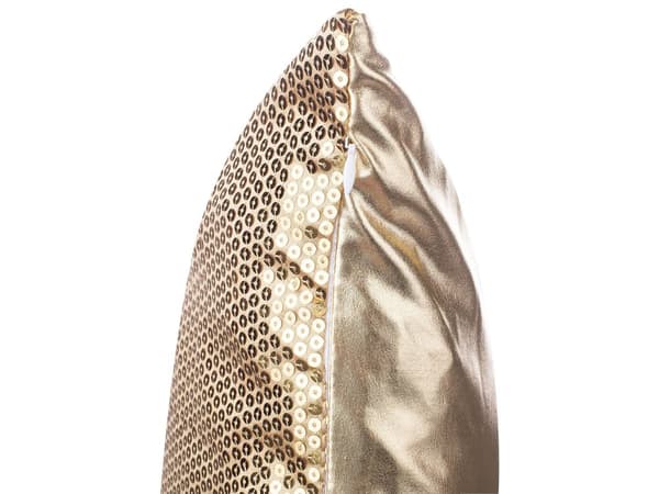 Sæt med 2 Pyntepuder Guld Paillet 45 x 45 cm Glitrende Dekoration Tilbehør