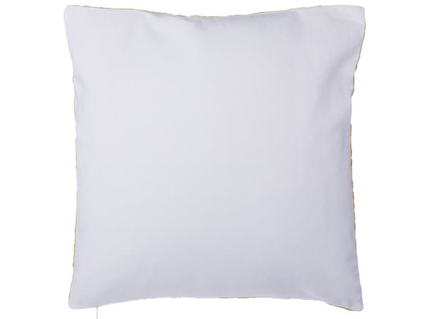 Pyntepuder Gul Hvid Bomuld 45 x 45 cm Små Flotte Firkantede Broderet Sofapuder til Stuen Tekstureret Bladmønster Puder til Seng Retro Tilbehør