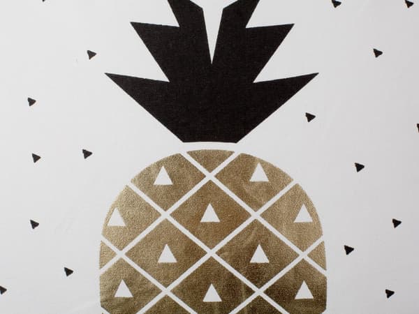 Pyntepudesæt 2 stk Hvid Sort Guld Bomuld Polyester 45x45 cm Skandinavisk Moderne Design Firkantet Pyntepuder Puder Pudebetræk Stue Indretning