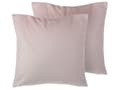 Miniatyrbillede 1 af 6: Pyntepudesæt 2 stk Lyserød Velour Polyester 45x45 cm Moderne Skandinavisk Design Lysegrå Firkantet Pyntepuder Pude Pudebetræk Stue Indretning