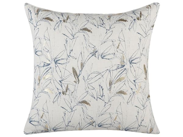 Sæt med 2 Pyntepuder Beige Blomstermønster 45 x 45 cm Blomstermotiv Dekorationstilbehør
