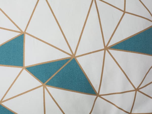Sæt med 2 Pyntepuder Blå Geometrisk Mønster 45 x 45 cm Tilbehør