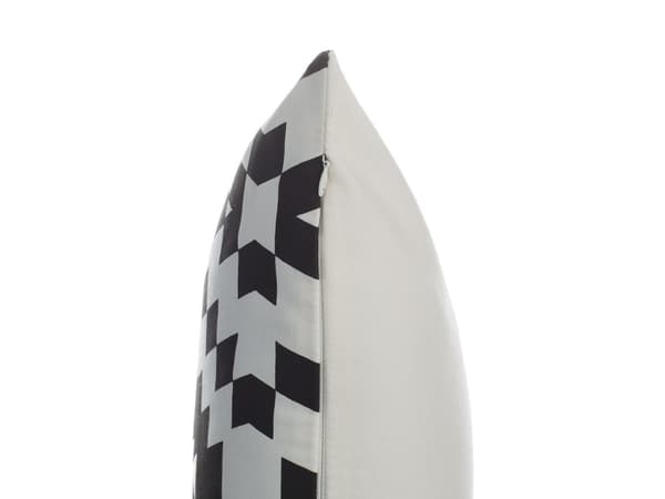 Sæt med 2 Dekorative Puder Sort Hvidt Diamantmønster 45 x 45 cm Geometrisk Print Glamourøs Moderne Stil Tilbehør