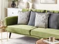 Miniatyrbillede 2 af 9: Pyntepuder i Sølv og Guld Polyester Sæt 45 x 45 cm Jacquardvævet Små Runde Puder til Sofa Stue Ternet med Kvaster og Aftagelige betræk